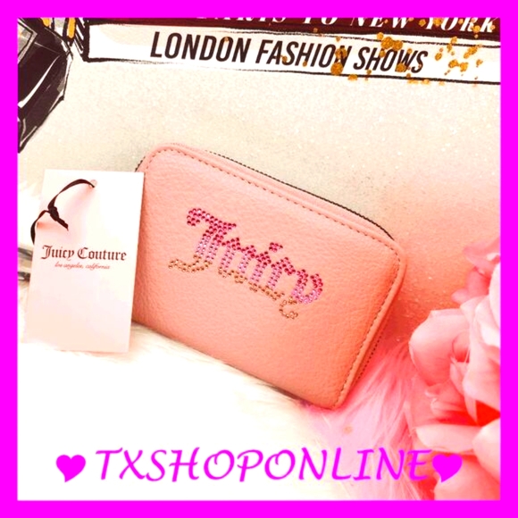 💗🌺{Juicy Couture} Dusty Blush Pink Breaking The Rules Double Medium Zip Wallet - Picture 8 of 8